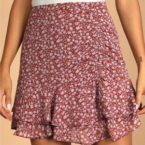 High waist skirt with ruching
